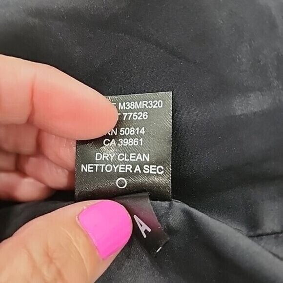 Tahari Skirt Mini Pencil Navy Blue Lined Back Slits Lightweight Women's 6 - Picture 6 of 6